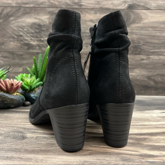 NIB Rieker Ivonne 73 Block Heel Ankle Bootie Boots Black EU 39 US 8 - Picture 7 of 12